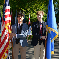 Photo of students with flags. Link to Gifts by Will