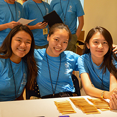 Photo of happy students. Links to Gifts of Cash, Checks, and Credit Cards