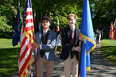Photo of students with flags. Link to Gifts by Will