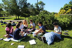 Photo of students on campus. Links to Gifts from Retirement Plans
